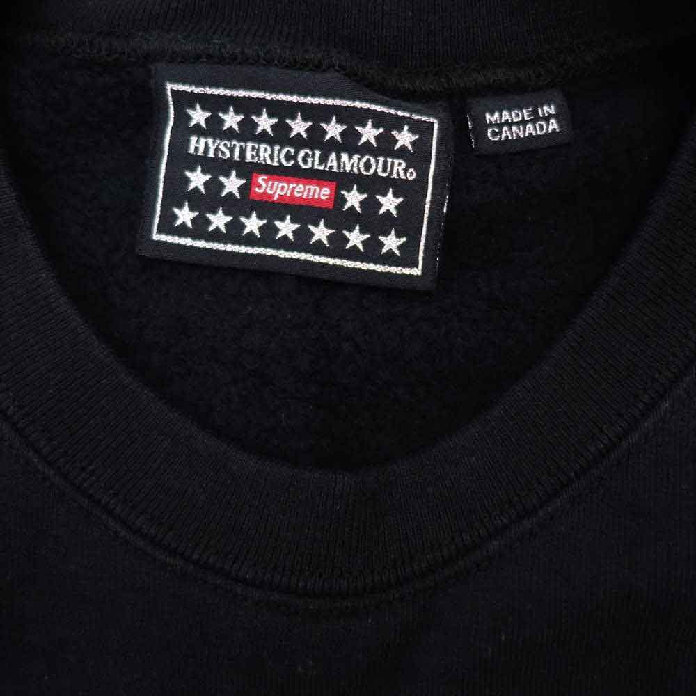 Supreme シュプリーム 21SS × HYSTERIC GLAMOUR ヒステリックグラマー Crewneck クルーネック スウェット トレーナー ブラック系 M【中古】