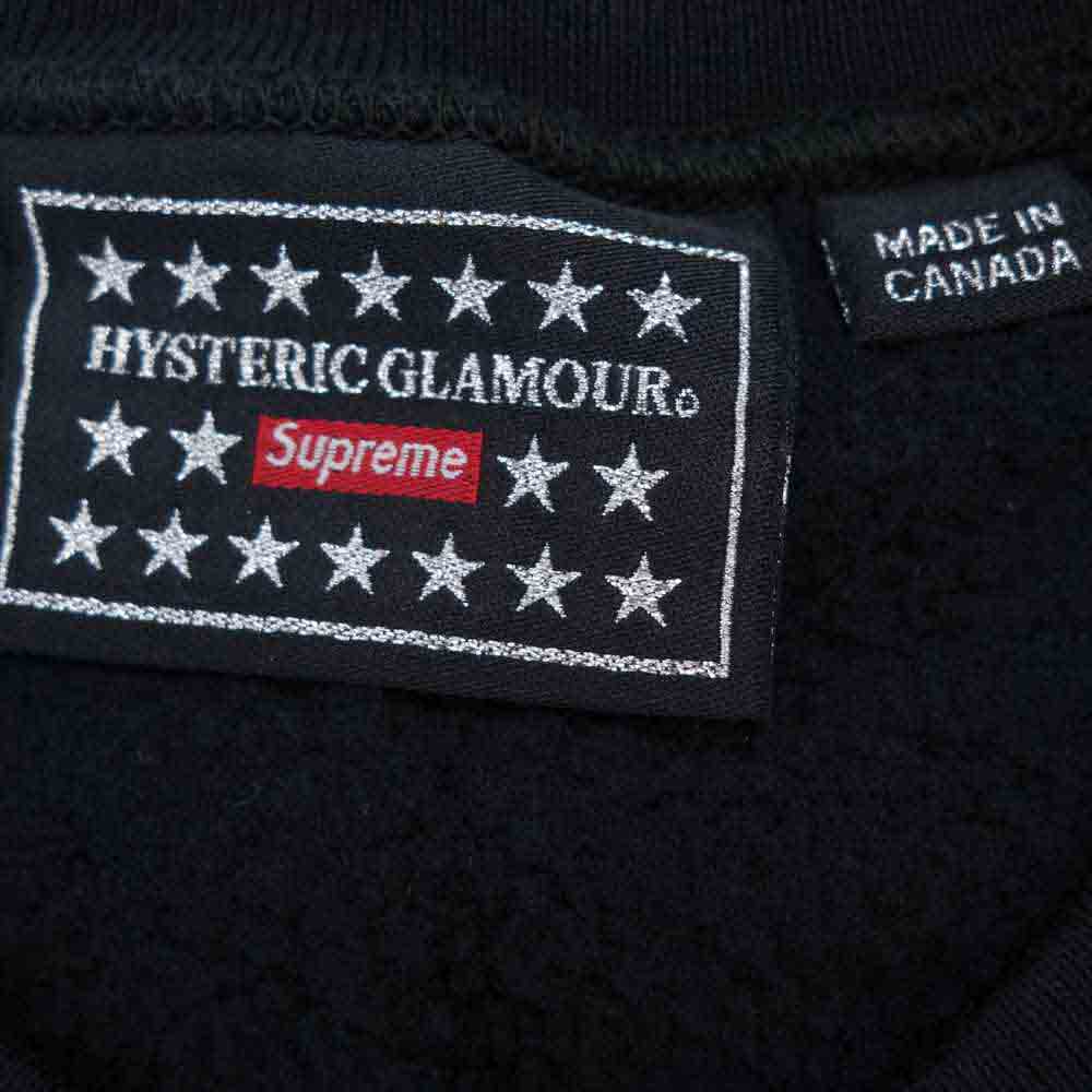Supreme シュプリーム 21SS × HYSTERIC GLAMOUR ヒステリックグラマー Crewneck クルーネック スウェット トレーナー ブラック系 M【中古】
