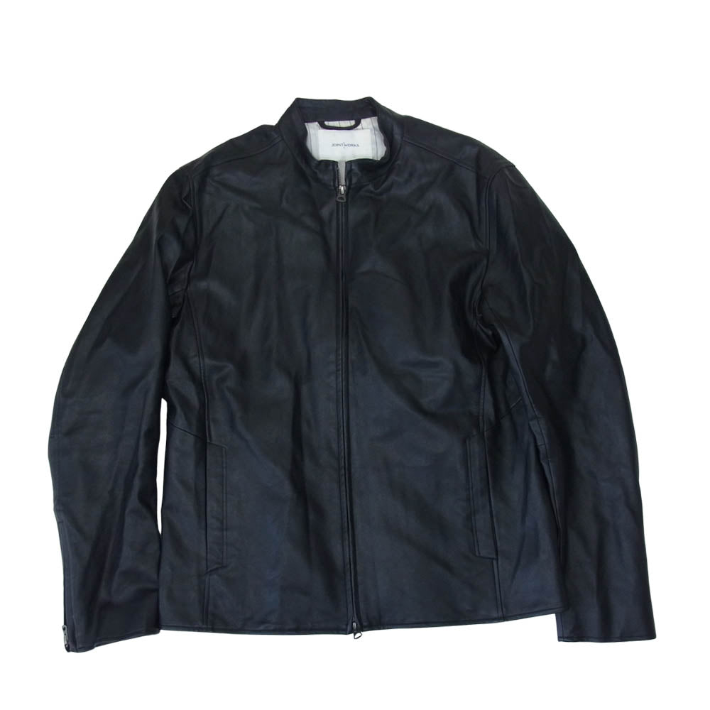ジョイントワークス シングル ライダース フェイクレザー ジャケット ブラック系 L【中古】