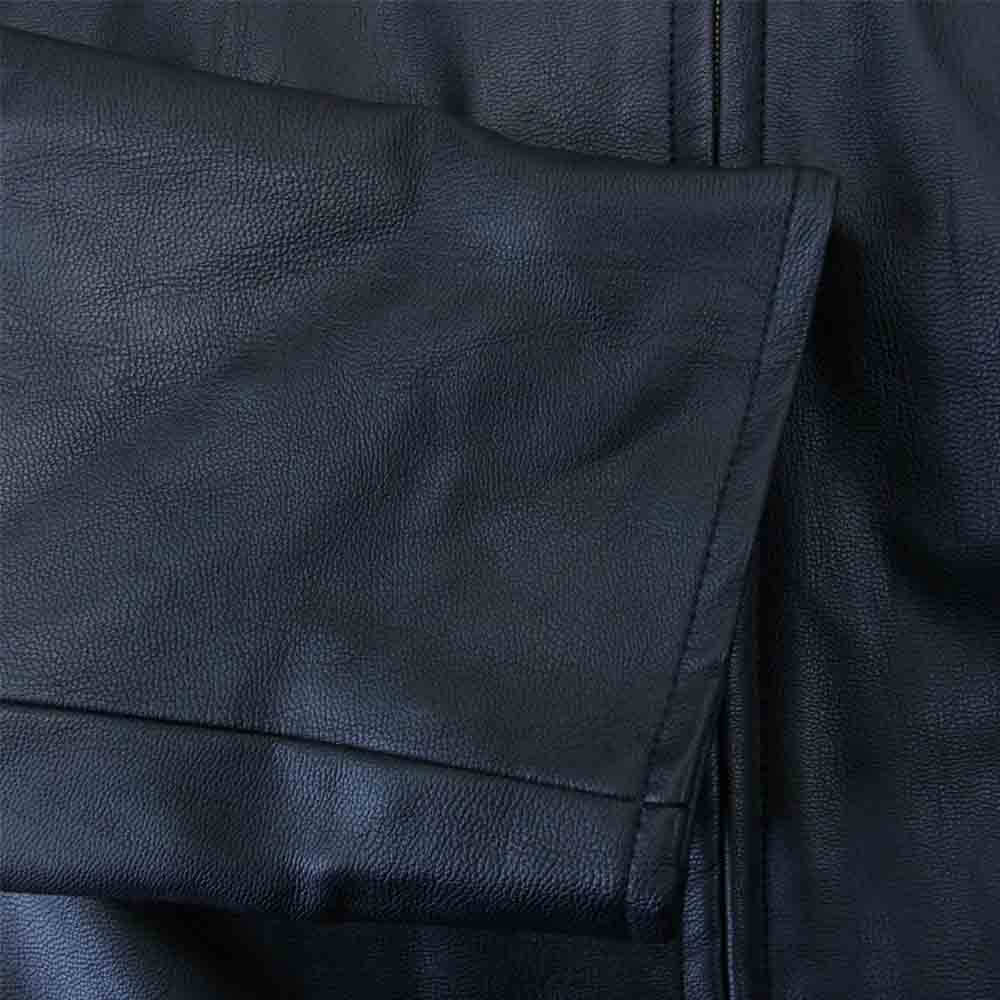ジョイントワークス シングル ライダース フェイクレザー ジャケット ブラック系 L【中古】