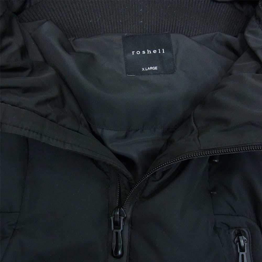 ロシェル ボリュームネック ダウン ジャケット ブラック系 XL【中古】