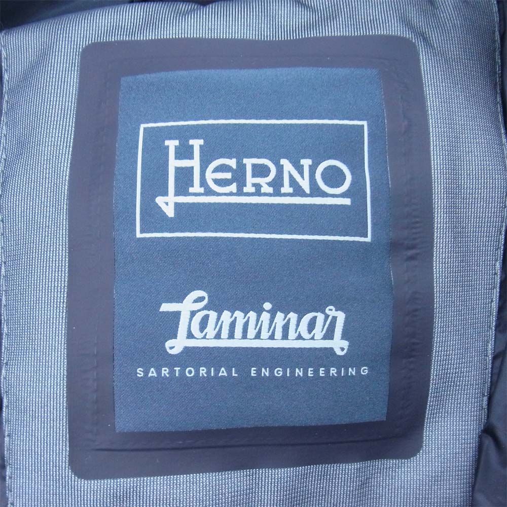 Herno ヘルノ pi107ul-11121-9300 LAMINAR SARTORIAL ENGINEERING GORE-TEX ゴアテックス トレンチ ダウン ブラック系 52【中古】