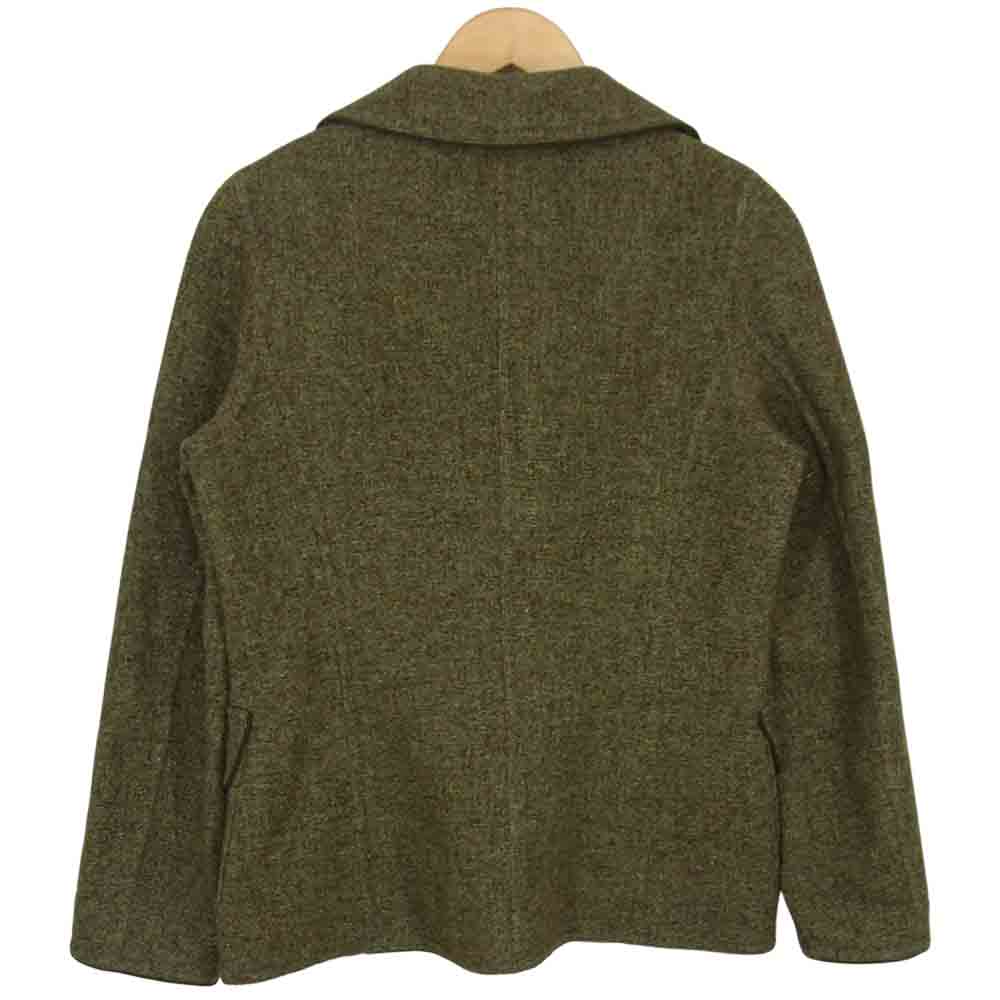 Aquascutum アクアスキュータム シルク混 アンゴラ ウール 3B ツイード ジャケット ブラウン系【中古】