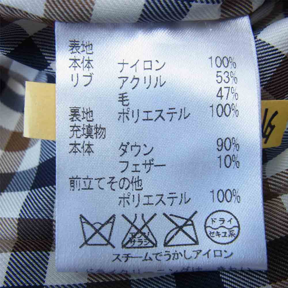Aquascutum アクアスキュータム 1255475-35 フード付き ダウン ジャケット ブルー系【中古】