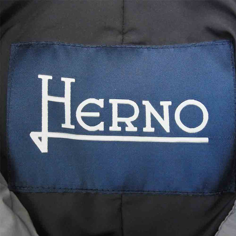 Herno ヘルノ 国内正規品 イタリア製 中綿 ステンカラー コート カーキ系 46【中古】