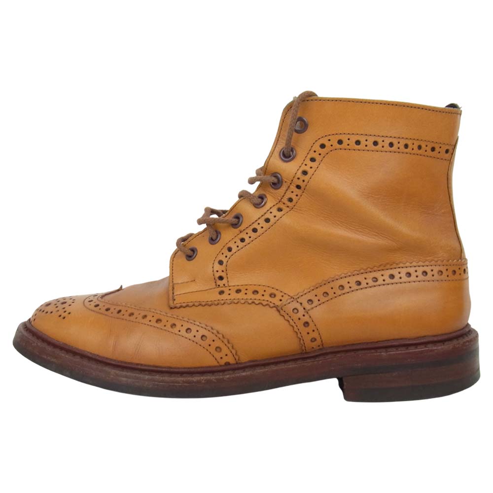 Tricker's トリッカーズ M2508 MALTON モールトン 旧タグ カントリー ウィングチップ レースアップ ライトブラウン系 実寸約27㎝【中古】