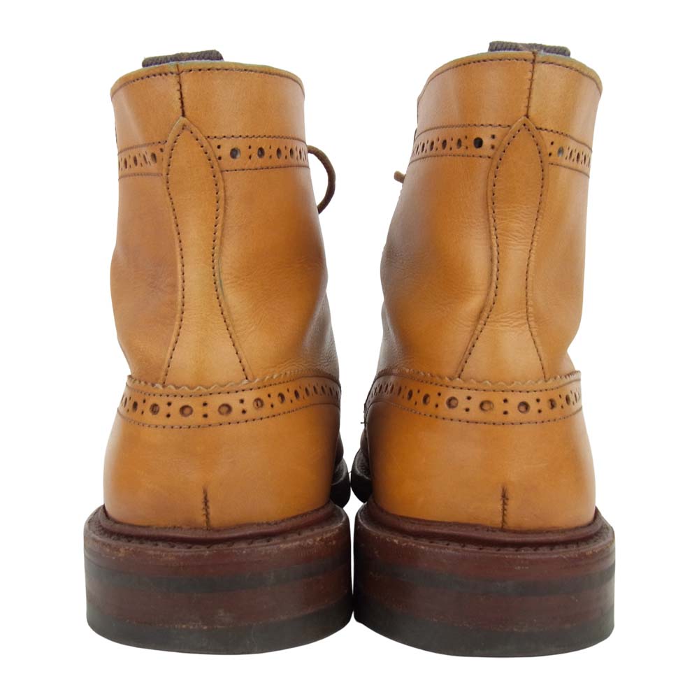 Tricker's トリッカーズ M2508 MALTON モールトン 旧タグ カントリー ウィングチップ レースアップ ライトブラウン系 実寸約27㎝【中古】