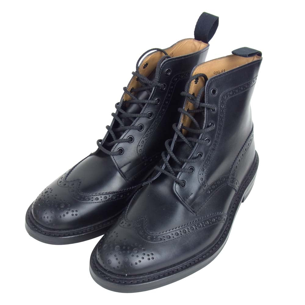 Tricker's トリッカーズ S63419 STOW DAINITE ストウ ダイナイトソール モールトン ブーツ ブラック系 9.5【極上美品】【中古】