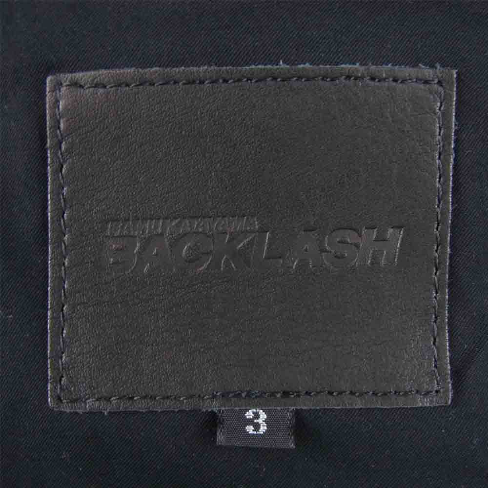 ISAMUKATAYAMA BACKLASH イサムカタヤマバックラッシュ シングル ライダース レザー ジャケット ダークネイビー系 3【中古】