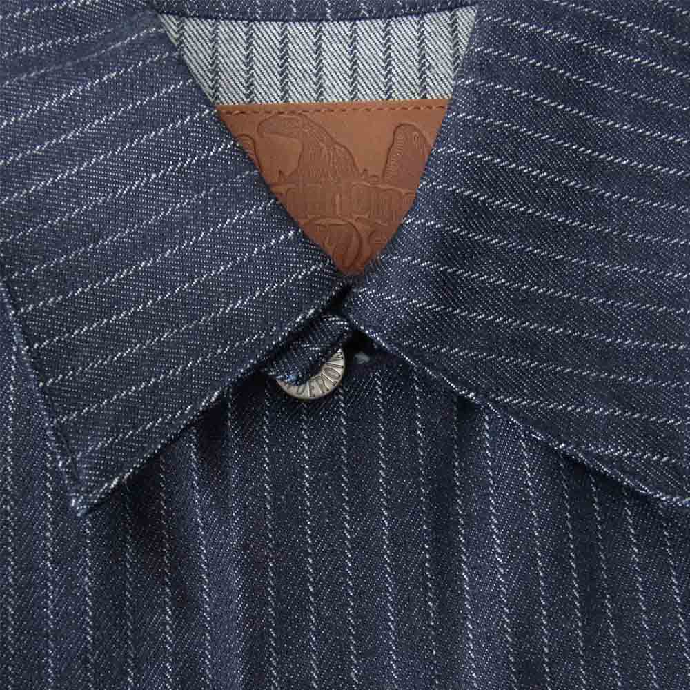 TENDERLOIN テンダーロイン × THE STYLIST JAPAN スタイリストジャパン ストライプ デニム ジャケット インディゴブルー系 XS【中古】