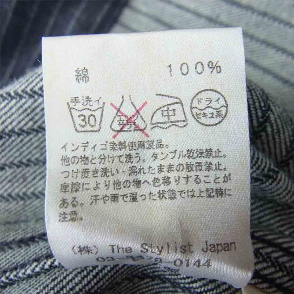 TENDERLOIN テンダーロイン × THE STYLIST JAPAN スタイリストジャパン ストライプ デニム ジャケット インディゴブルー系 XS【中古】