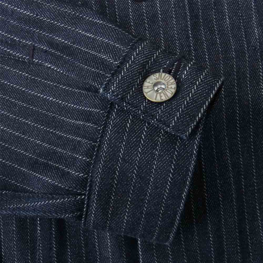 TENDERLOIN テンダーロイン × THE STYLIST JAPAN スタイリストジャパン ストライプ デニム ジャケット インディゴブルー系 XS【中古】