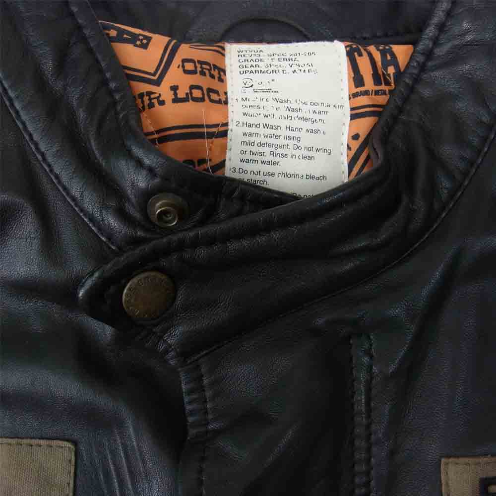WTAPS ダブルタップス TSDT-JK-M06 M-65 JACKET ラムレザー フィールド ジャケット ブラック系【中古】
