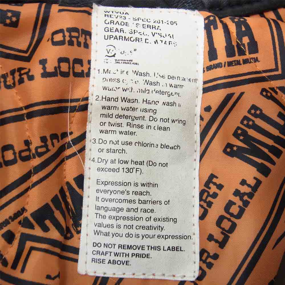 WTAPS ダブルタップス TSDT-JK-M06 M-65 JACKET ラムレザー フィールド ジャケット ブラック系【中古】