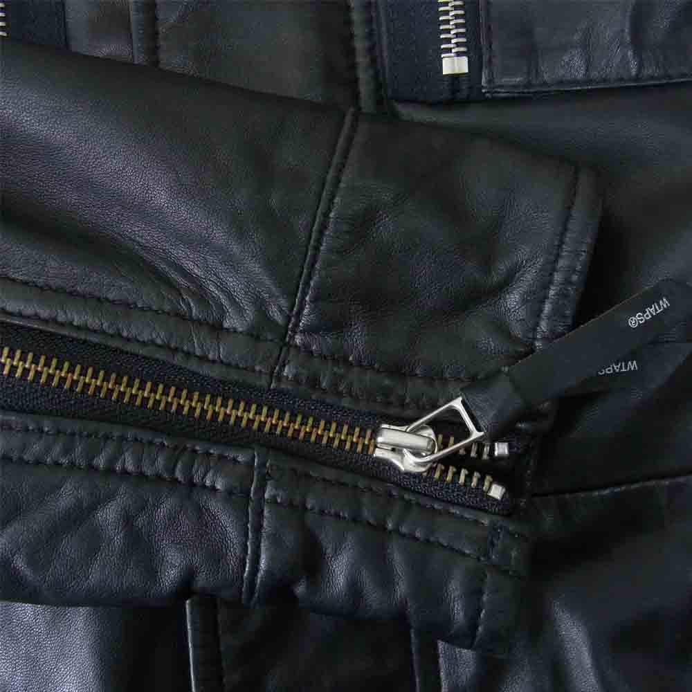 WTAPS ダブルタップス TSDT-JK-M06 M-65 JACKET ラムレザー フィールド ジャケット ブラック系【中古】