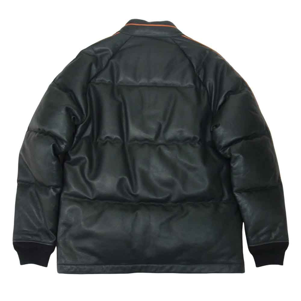 TENDERLOIN テンダーロイン T-RACING LEATHER レザー レーシング ダウン ジャケット ブラック系 S【中古】