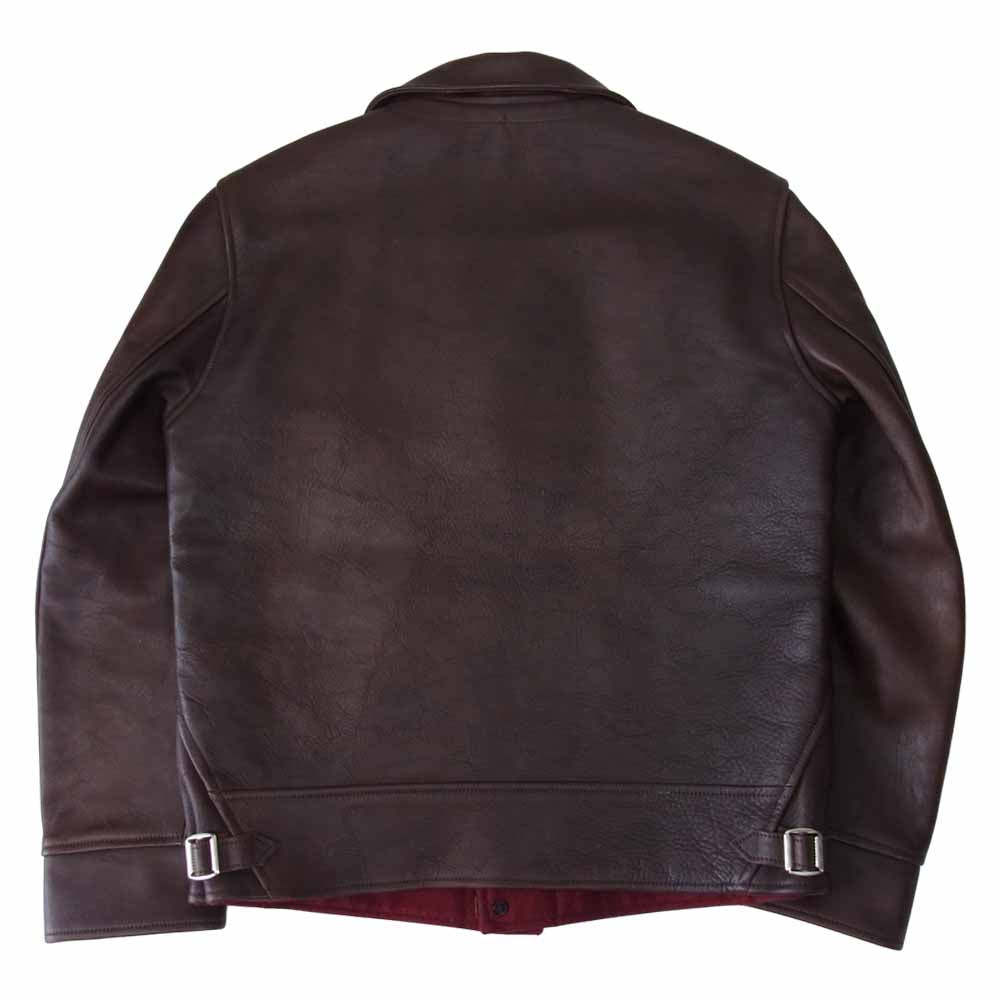 TENDERLOIN テンダーロイン T-HIDE S ショールカラー ホースハイド レザー ジャケット ブラウン系 XS【中古】