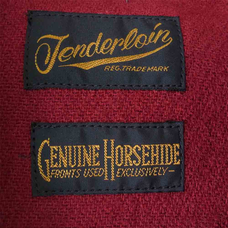 TENDERLOIN テンダーロイン T-HIDE S ショールカラー ホースハイド レザー ジャケット ブラウン系 XS【中古】