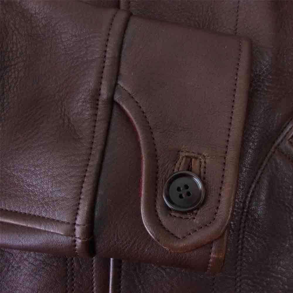 TENDERLOIN テンダーロイン T-HIDE S ショールカラー ホースハイド レザー ジャケット ブラウン系 XS【中古】