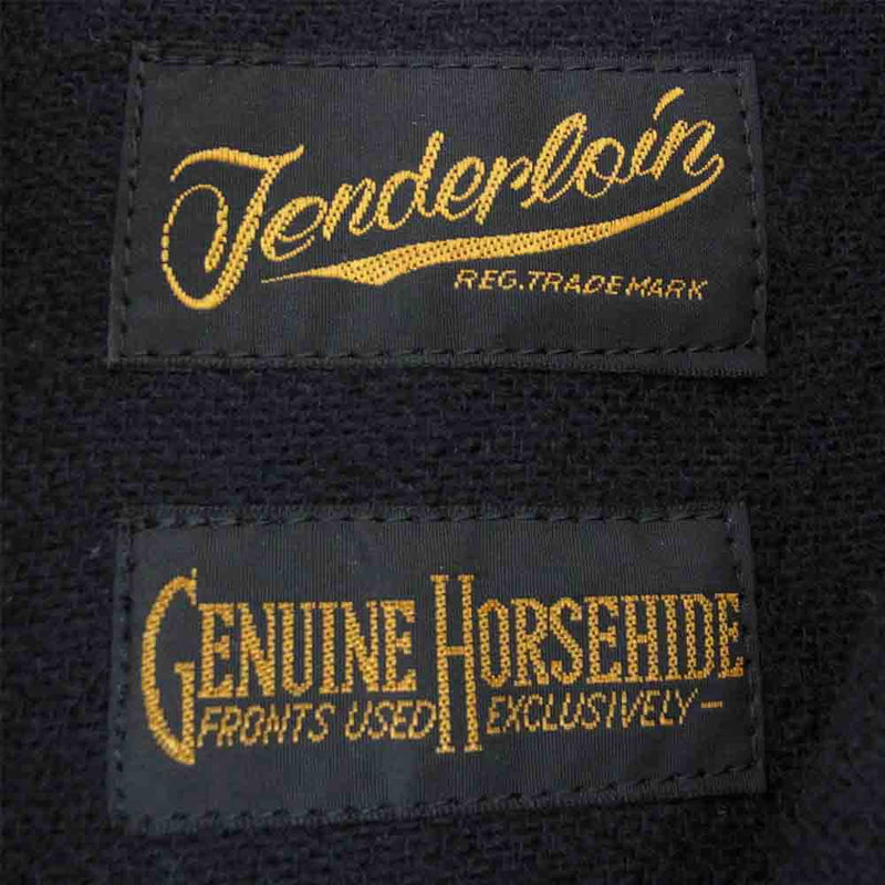 TENDERLOIN テンダーロイン T-HIDE S ショールカラー ホースハイド レザー ジャケット ダークブラウン系 XS【中古】
