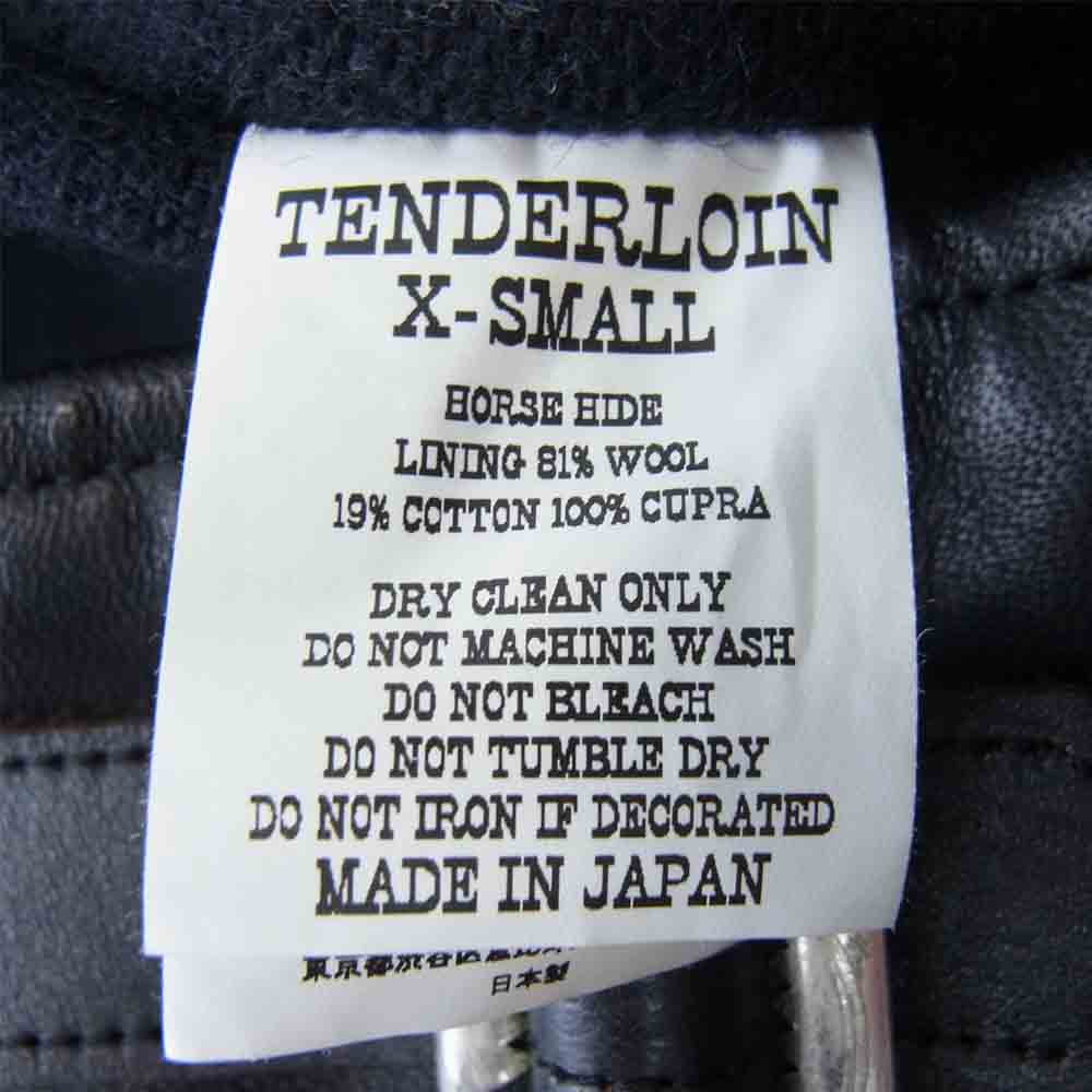 TENDERLOIN テンダーロイン T-HIDE S ショールカラー ホースハイド レザー ジャケット ダークブラウン系 XS【中古】