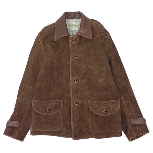 TENDERLOIN テンダーロイン T-LEATHER JKT スエード レザー ジャケット ブラウン系 XS【中古】