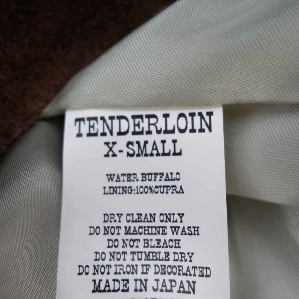 TENDERLOIN テンダーロイン T-LEATHER JKT スエード レザー ジャケット ブラウン系 XS【中古】