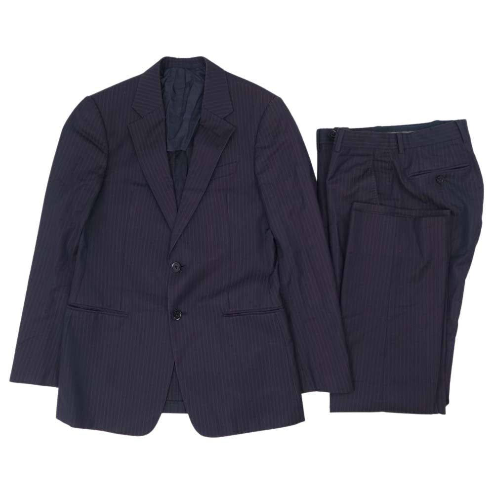 ARMANI COLLEZIONI アルマーニコレッツォーニ ストライプ セットアップ ネイビー ダークネイビー系 46【中古】
