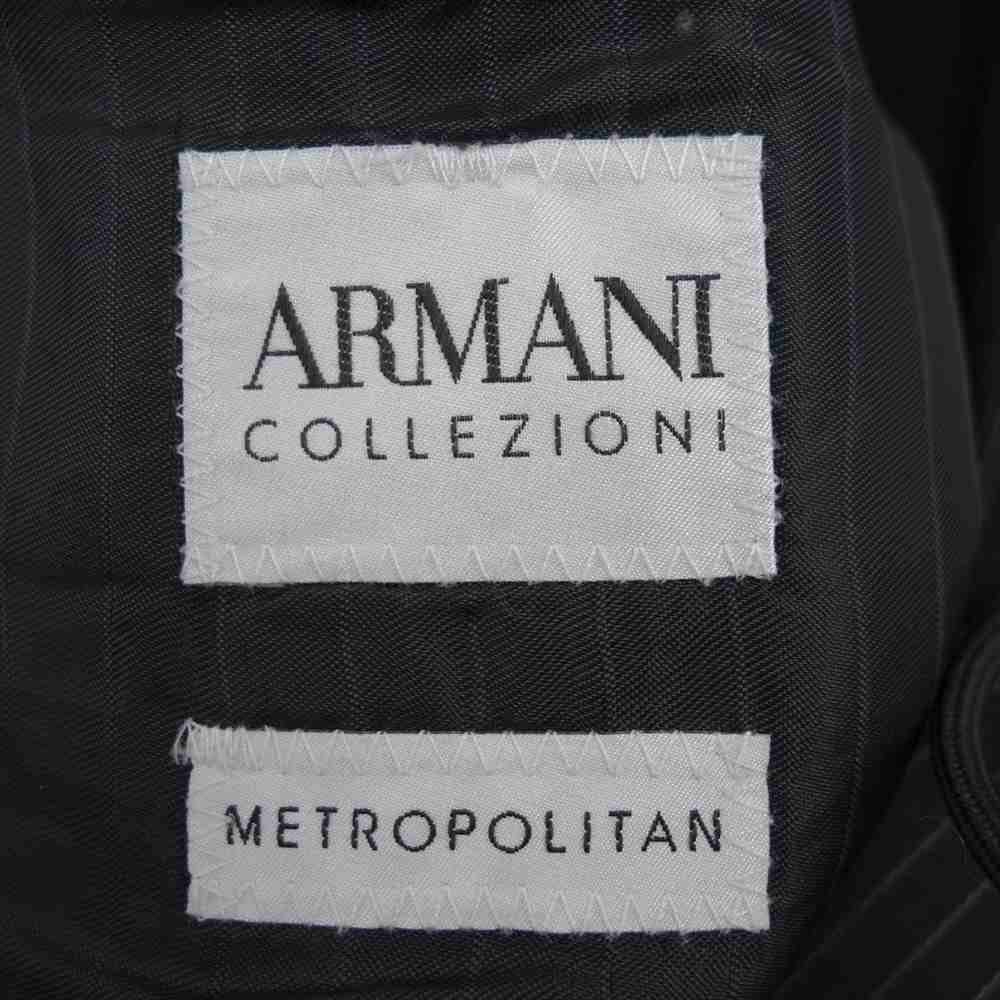 ARMANI COLLEZIONI アルマーニコレッツォーニ ブルーストライプ セットアップ ブラック ブラック系 50【中古】