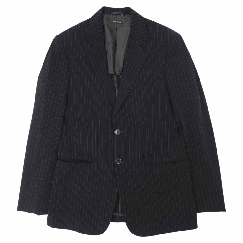 ARMANI COLLEZIONI アルマーニコレッツォーニ ホワイトストライプ セットアップ ブラック ブラック系 48【中古】