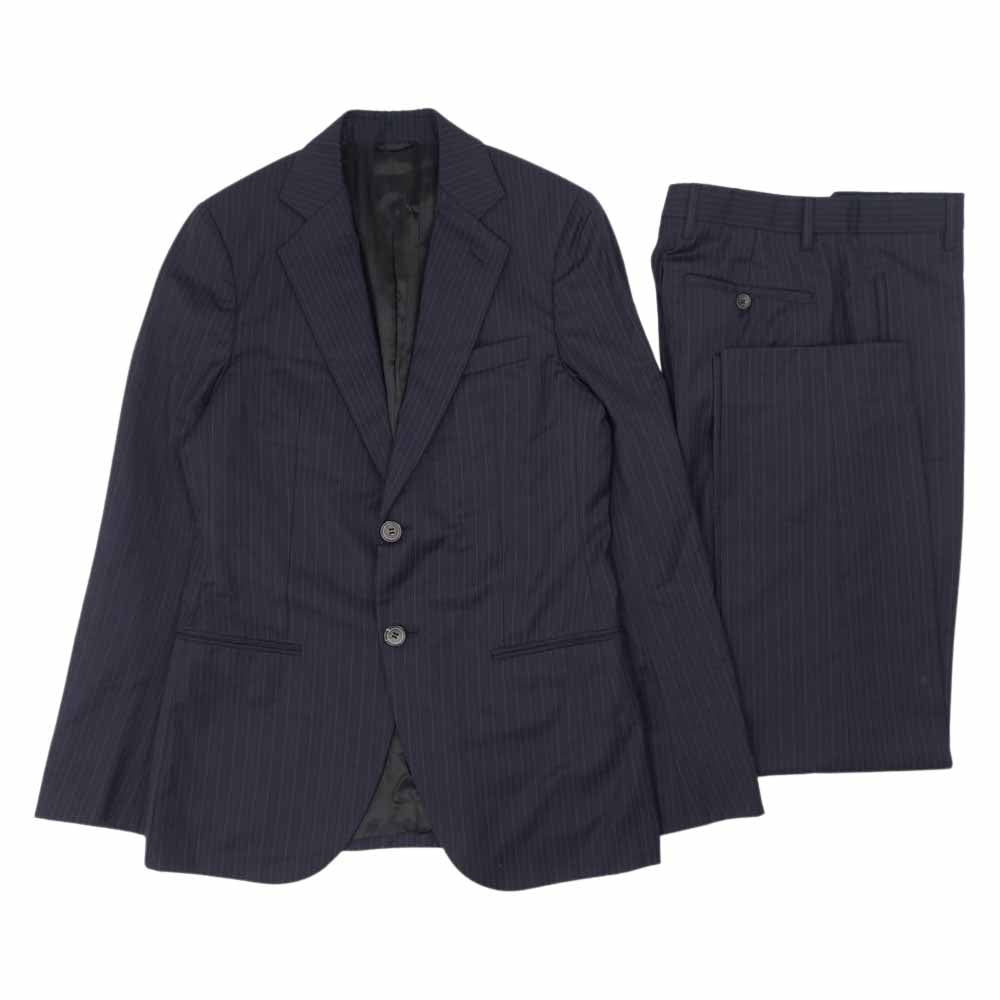 GIORGIO ARMANI ジョルジオアルマーニ ストライプ セットアップ ダークネイビー系 46【中古】