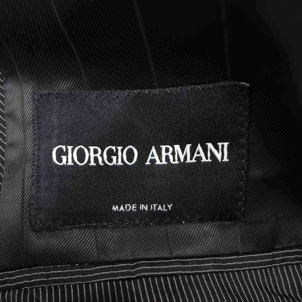 GIORGIO ARMANI ジョルジオアルマーニ ストライプ セットアップ ダークネイビー系 46【中古】