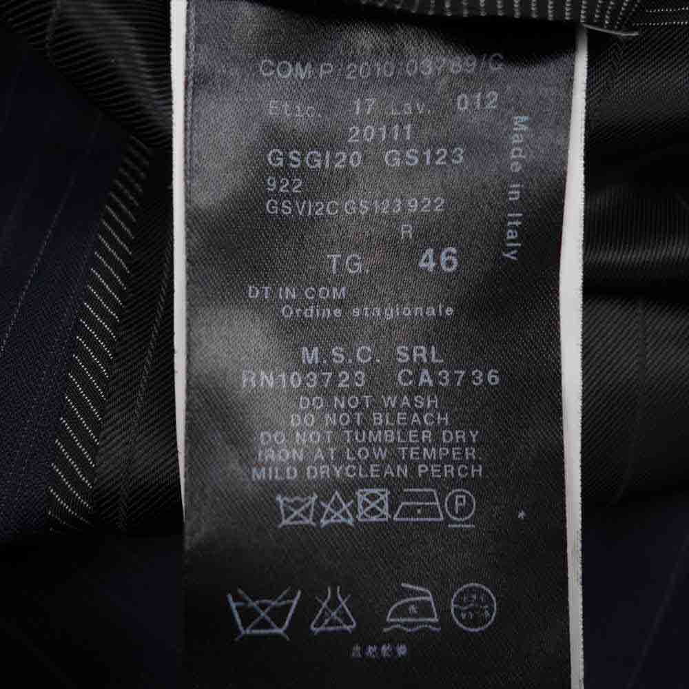 GIORGIO ARMANI ジョルジオアルマーニ ストライプ セットアップ ダークネイビー系 46【中古】