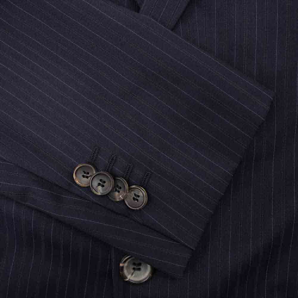 GIORGIO ARMANI ジョルジオアルマーニ ストライプ セットアップ ダークネイビー系 46【中古】