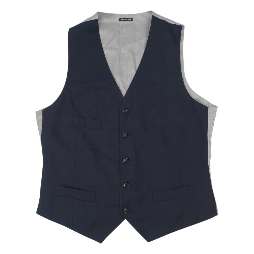 GIORGIO ARMANI ジョルジオアルマーニ 3ピース スーツ ダークネイビー系 48【中古】