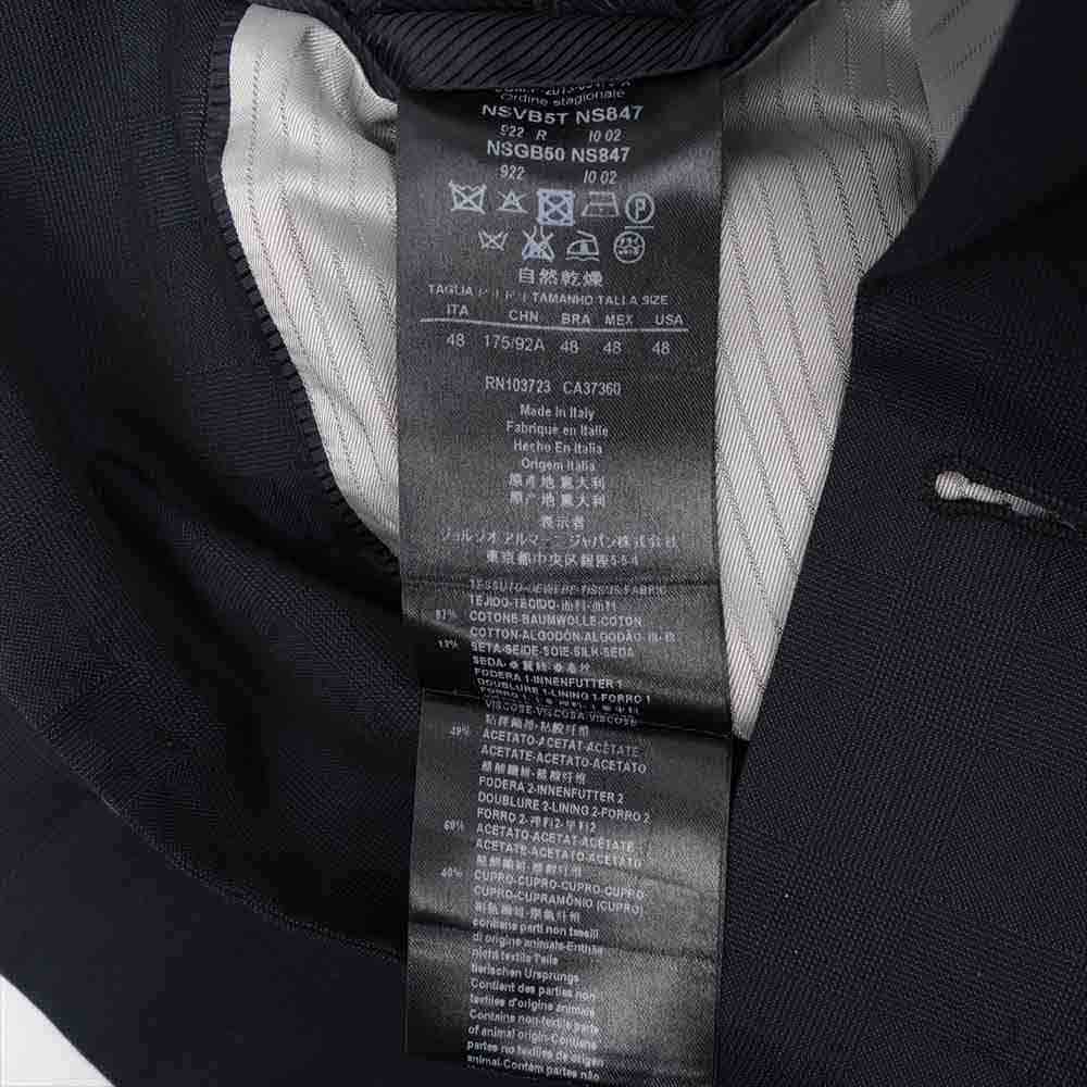 GIORGIO ARMANI ジョルジオアルマーニ 3ピース スーツ ダークネイビー系 48【中古】