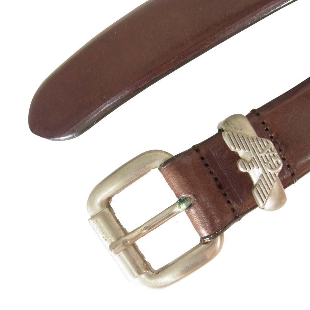 ARMANI JEANS アルマーニ・ジーンズ レザー ベルト ブラウン系 70【中古】