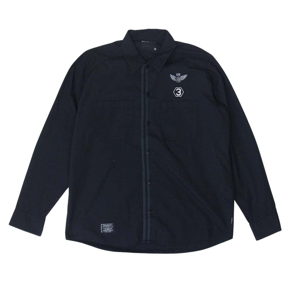 NEIGHBORHOOD ネイバーフッド TSNH-SH03 ワッペン シャツ ブラック系 2【中古】