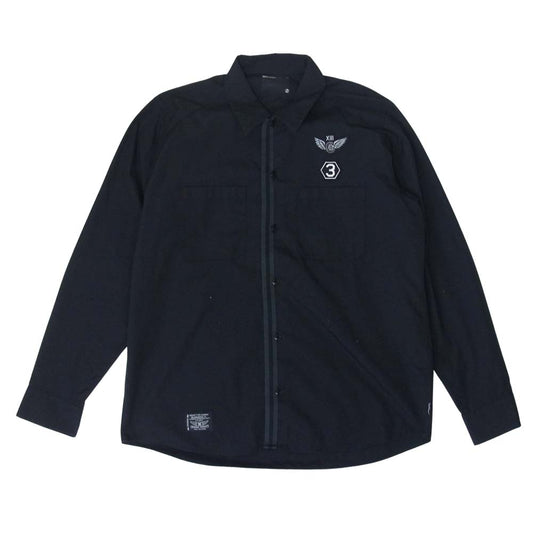 NEIGHBORHOOD ネイバーフッド TSNH-SH03 ワッペン シャツ ブラック系 2【中古】