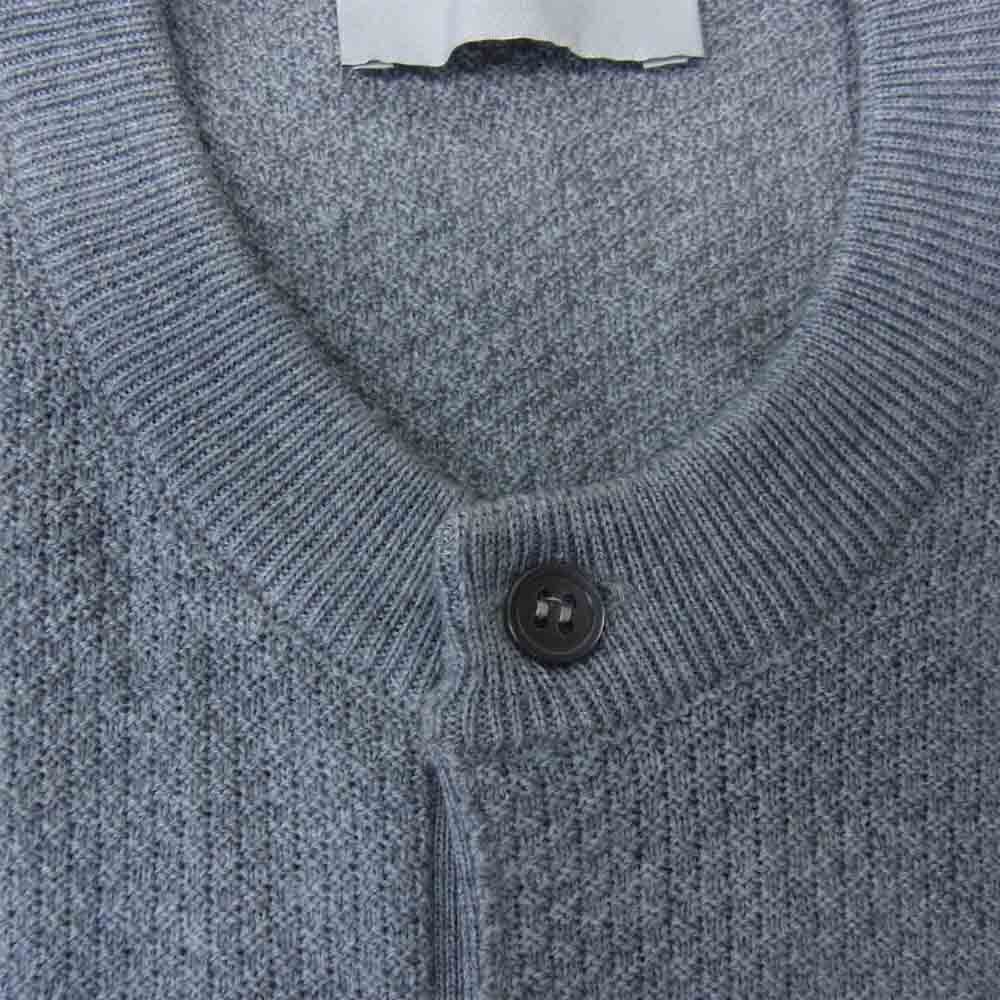 JOHN SMEDLEY ジョンスメドレー ヘンリーネック ウール ニット カットソー グレー系 S【中古】