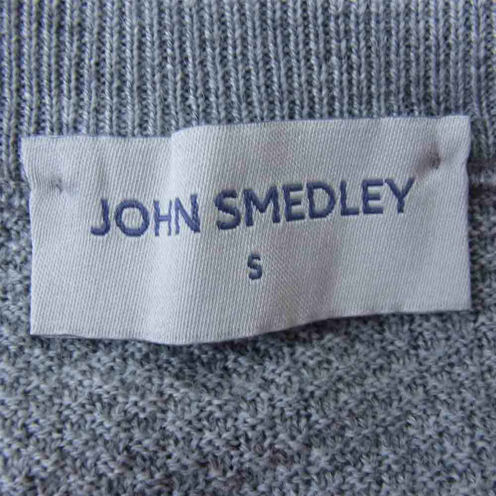 JOHN SMEDLEY ジョンスメドレー ヘンリーネック ウール ニット カットソー グレー系 S【中古】