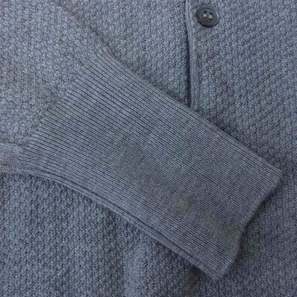 JOHN SMEDLEY ジョンスメドレー ヘンリーネック ウール ニット カットソー グレー系 S【中古】