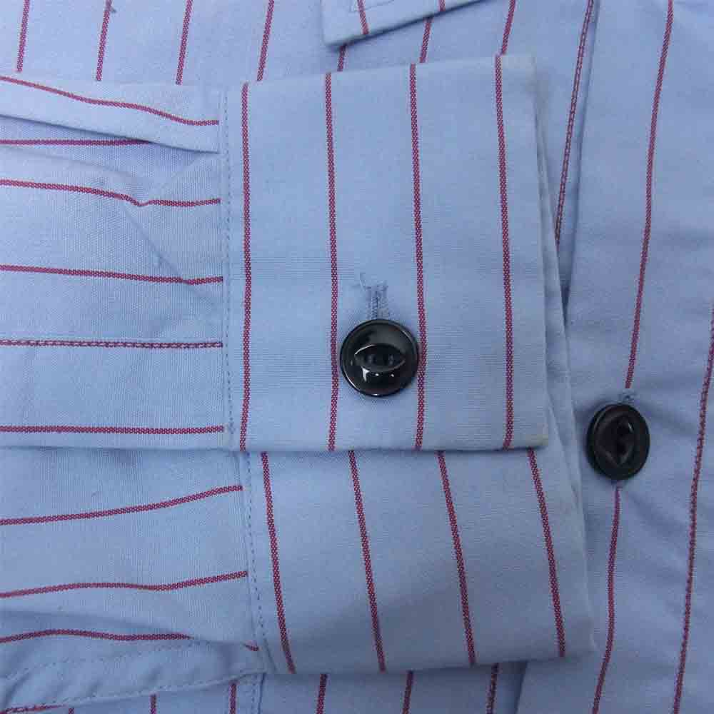 TENDERLOIN テンダーロイン T-STRIPE WORK SHT ストライプ ワークシャツ ブルー系 XS【中古】