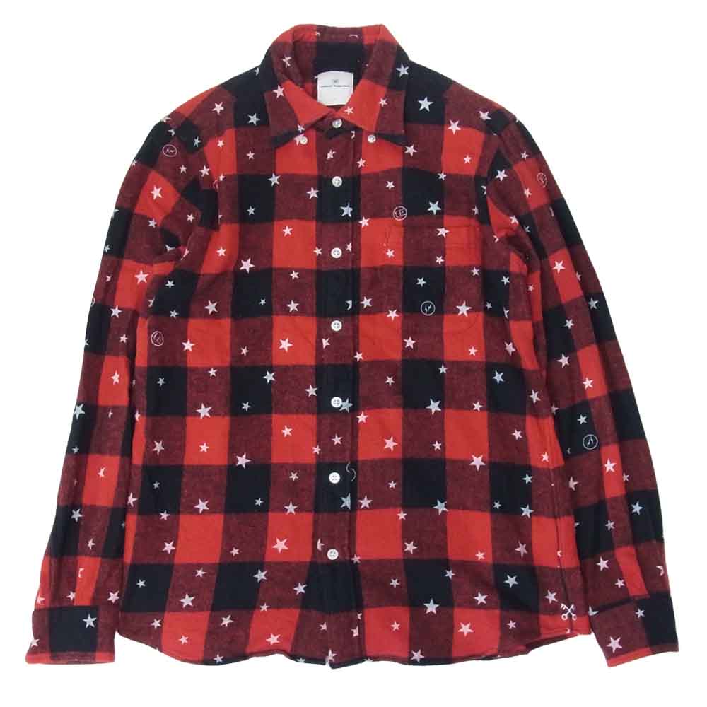 uniform experiment ユニフォームエクスペリメント UE-101039 スタープリント シャツ ブラック系 レッド系 1【中古】