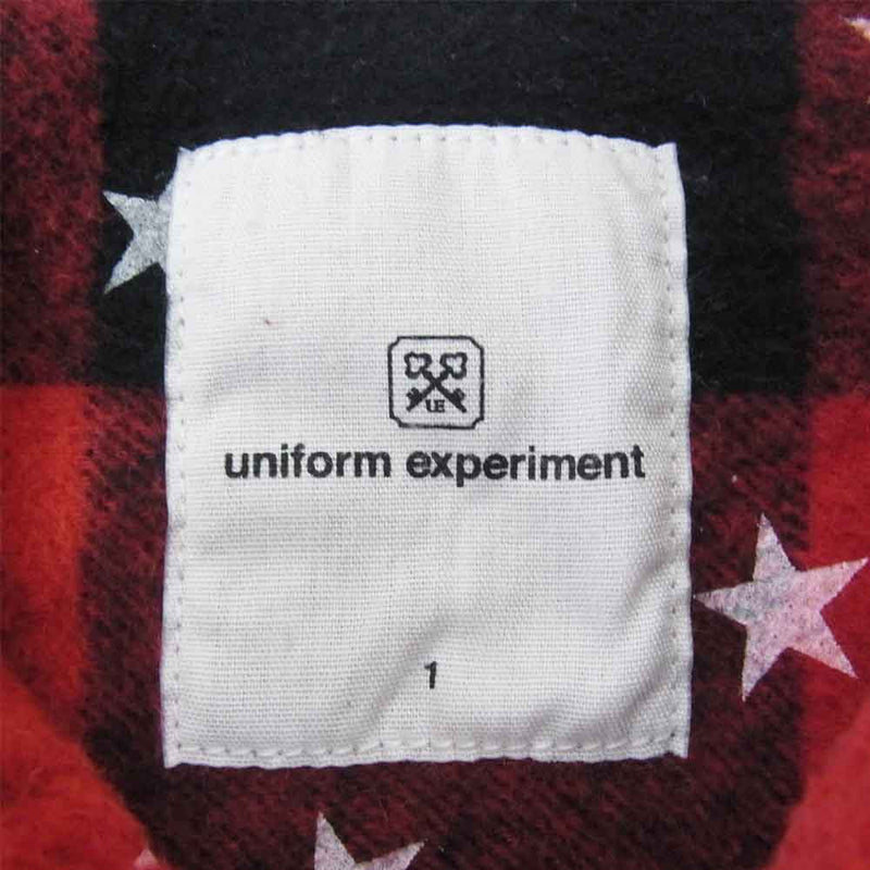 uniform experiment ユニフォームエクスペリメント UE-101039 スタープリント シャツ ブラック系 レッド系 1【中古】
