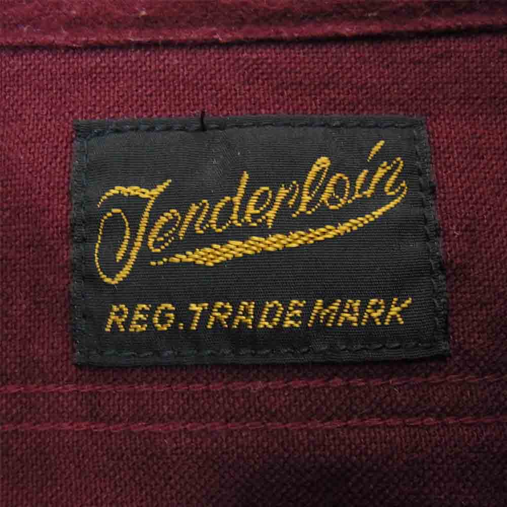 TENDERLOIN テンダーロイン T-FLANNEL SHT フランネル シャツ エンジ系 XS【中古】