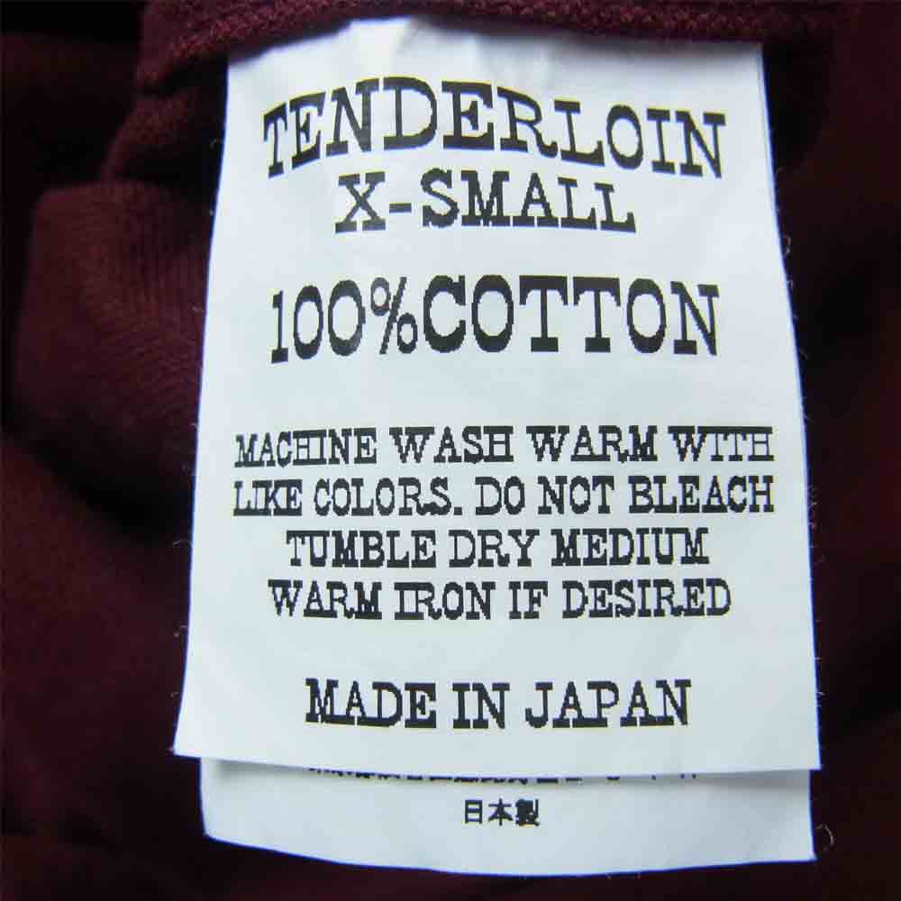 TENDERLOIN テンダーロイン T-FLANNEL SHT フランネル シャツ エンジ系 XS【中古】