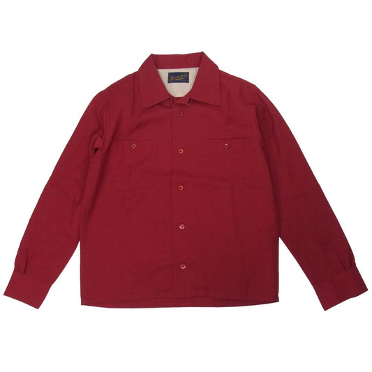 TENDERLOIN テンダーロイン T-WOOL SHT オープンカラー ウールシャツ レッド系 XS【中古】