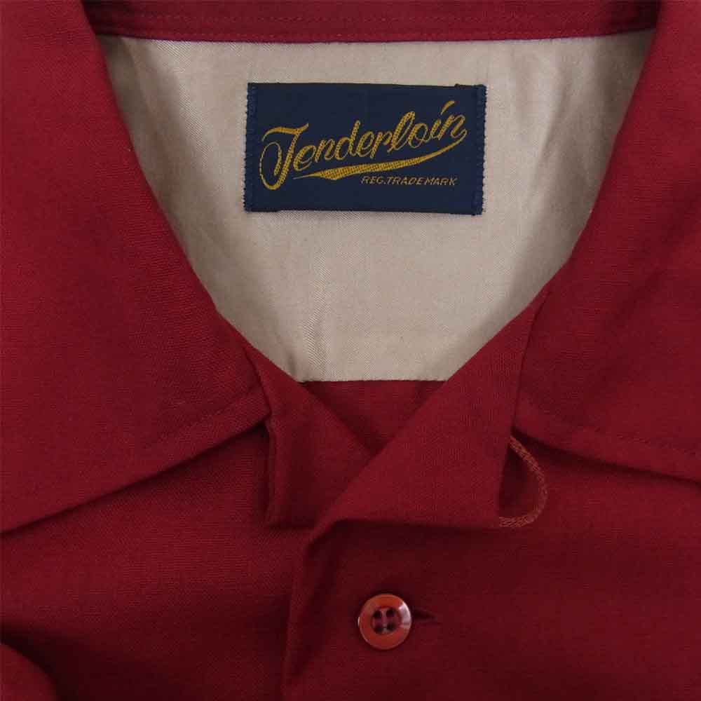 TENDERLOIN テンダーロイン T-WOOL SHT オープンカラー ウールシャツ レッド系 XS【中古】