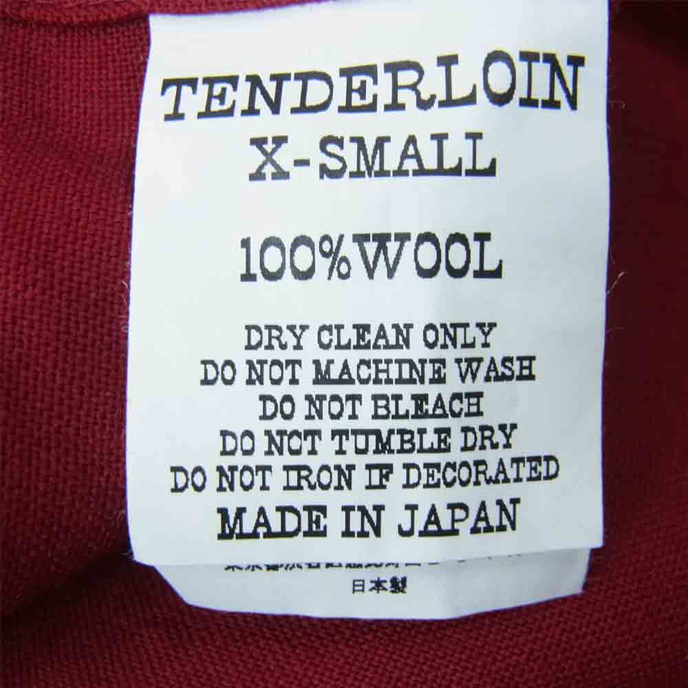 TENDERLOIN テンダーロイン T-WOOL SHT オープンカラー ウールシャツ レッド系 XS【中古】